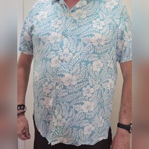 Club Room Tropical Short Sleeve Shirt- size XL